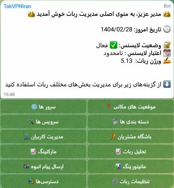 پنل مدیریت